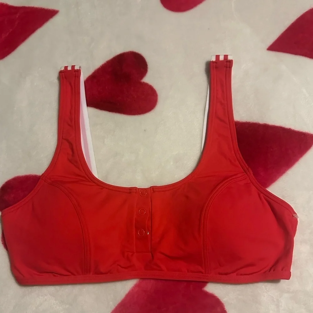SEAFOLLY Tank Bikini Top in Chilli Red NWOT